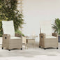 Silla de Jardín 2 pcs Beige y Crema 56 x 60 x 112 cm