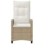 Silla de Jardín 2 pcs Beige y Crema 56 x 60 x 112 cm