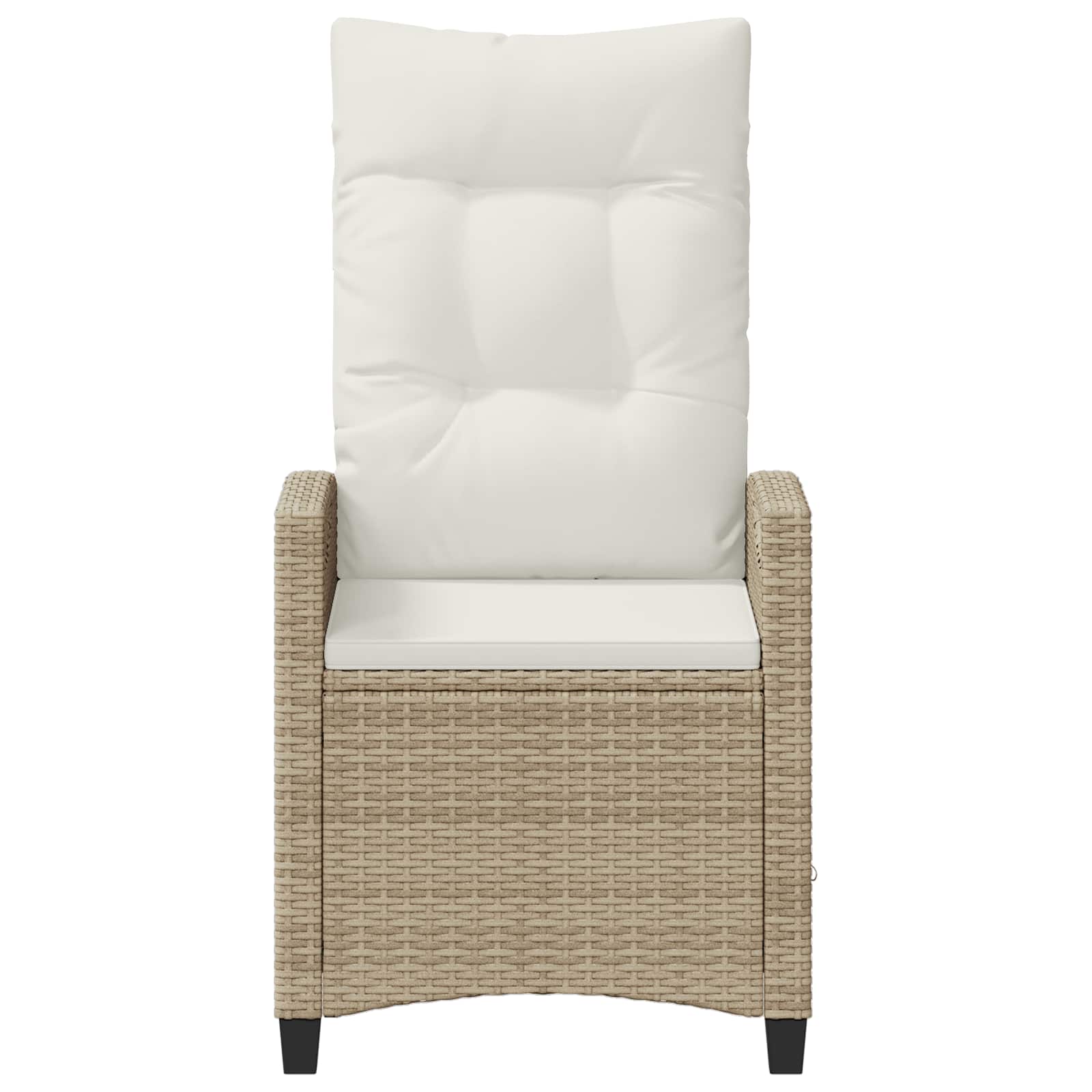 Silla de Jardín 2 pcs Beige y Crema 56 x 60 x 112 cm