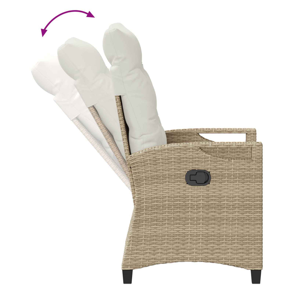 Silla de Jardín 2 pcs Beige y Crema 56 x 60 x 112 cm