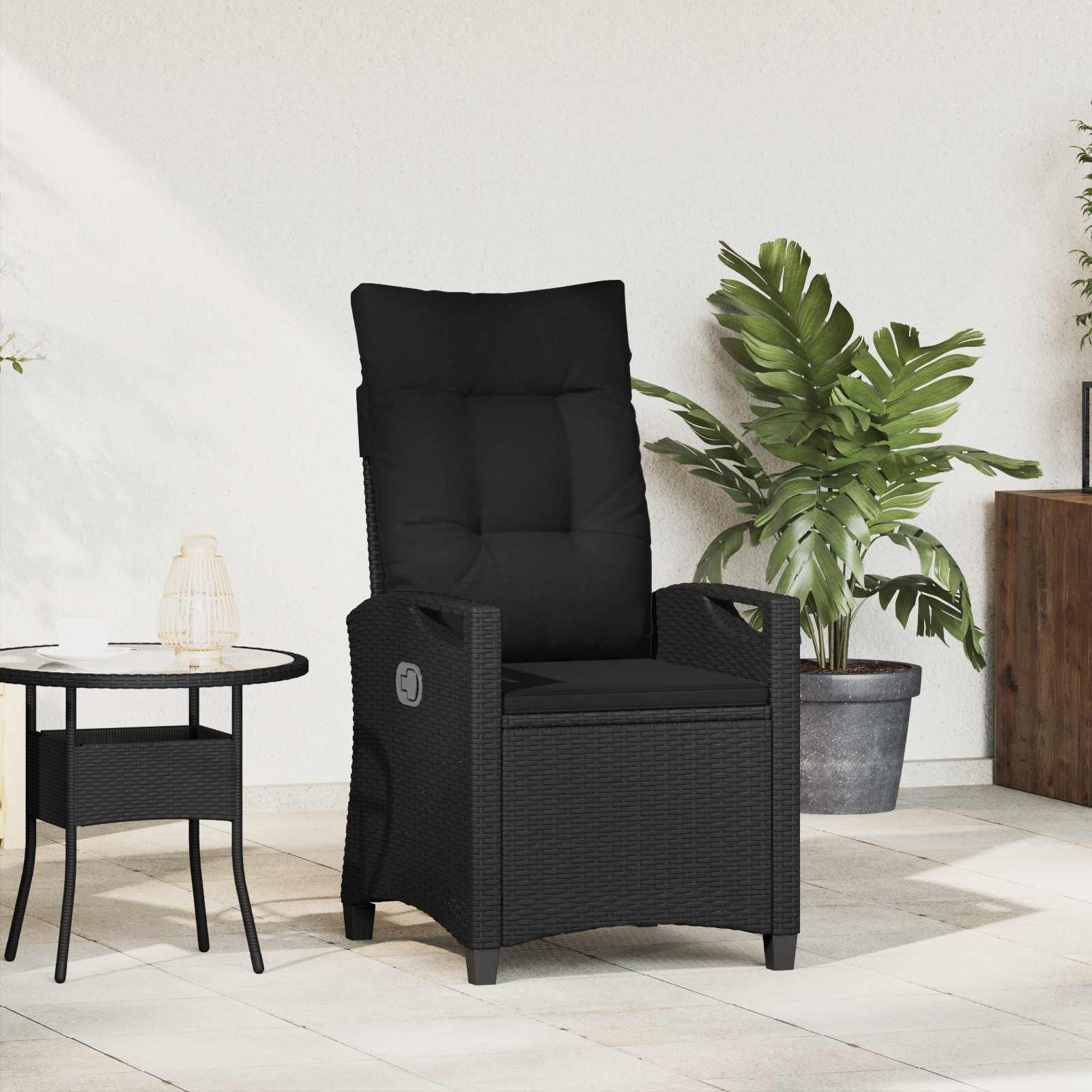 Silla de jardín reclinable 56 x 60 x 112 cm acero