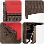 Silla de jardín reclinable 56 x 60 x 112 cm acero