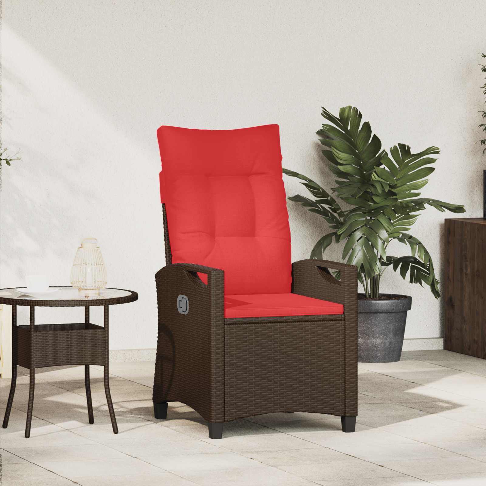 Silla de jardín reclinable 56 x 60 x 112 cm acero