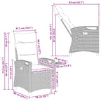 Silla de jardín reclinable 56 x 60 x 112 cm acero