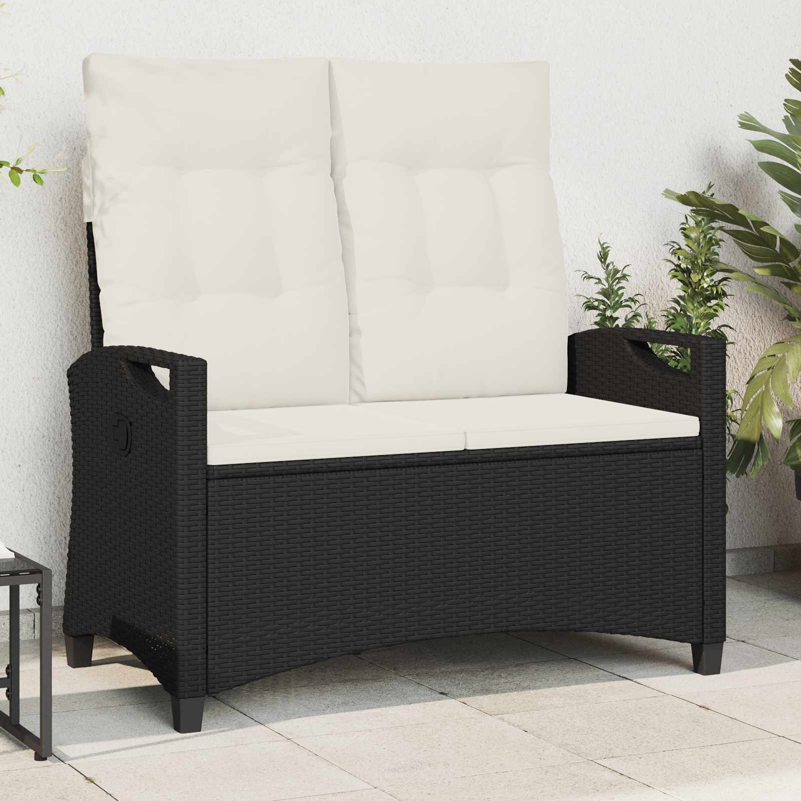 Banco de jardín Beige y Gris Claro 105 x 60 x 112 cm