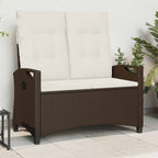 Banco de jardín Beige y Gris Claro 105 x 60 x 112 cm