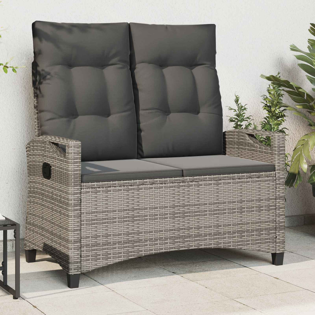 Banco de jardín Beige y Gris Claro 105 x 60 x 112 cm