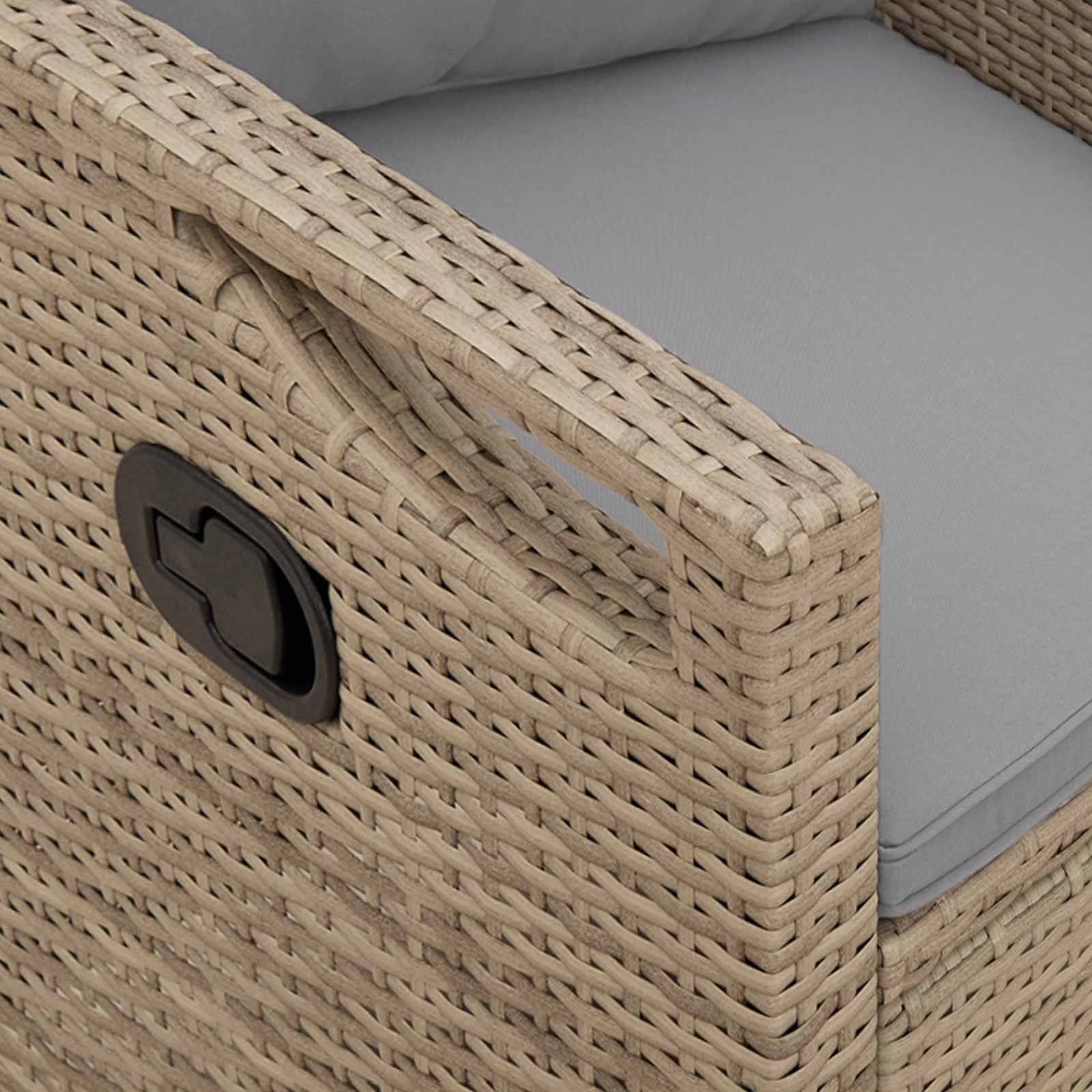 Banco de jardín Beige y Gris Claro 105 x 60 x 112 cm