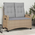 Banco de jardín Beige y Gris Claro 105 x 60 x 112 cm