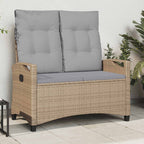 Banco de jardín Beige y Gris Claro 105 x 60 x 112 cm