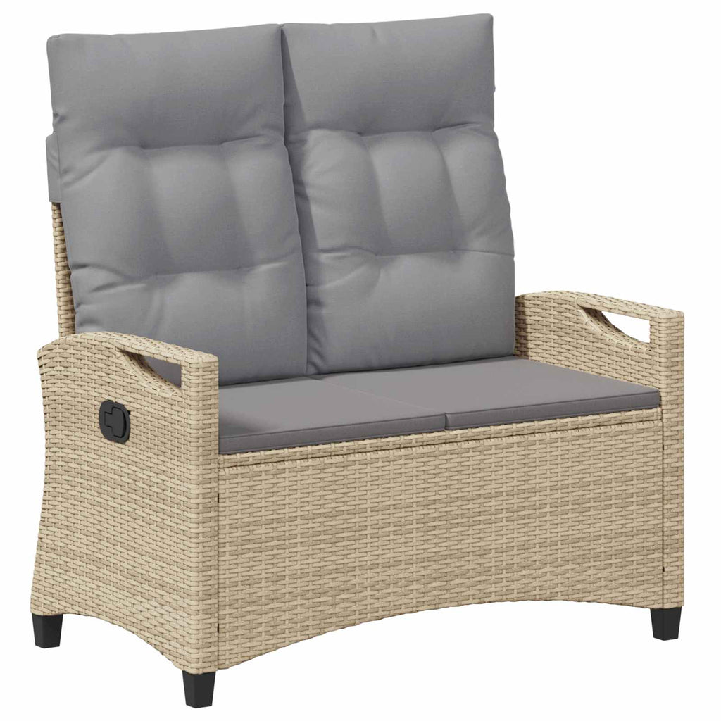 Banco de jardín Beige y Gris Claro 105 x 60 x 112 cm