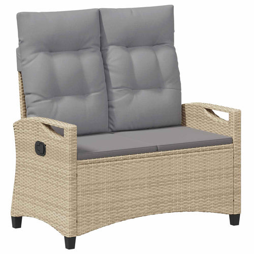 Banco de jardín Beige y Gris Claro 105 x 60 x 112 cm