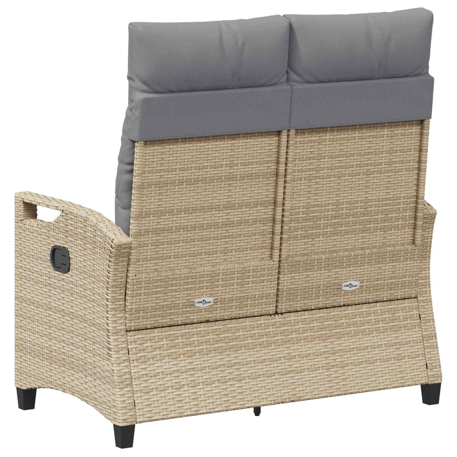 Banco de jardín Beige y Gris Claro 105 x 60 x 112 cm
