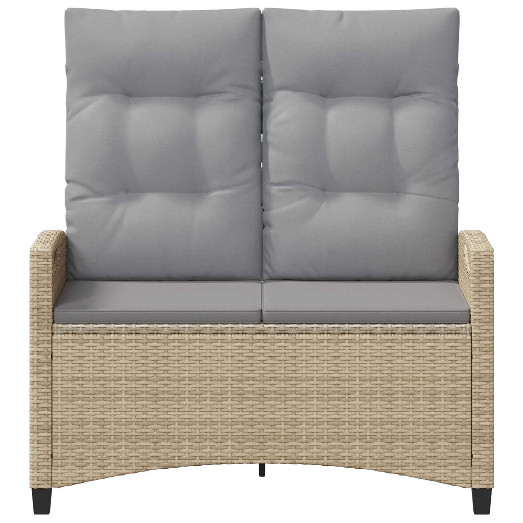 Banco de jardín Beige y Gris Claro 105 x 60 x 112 cm