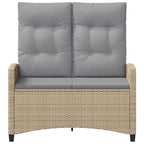 Banco de jardín Beige y Gris Claro 105 x 60 x 112 cm