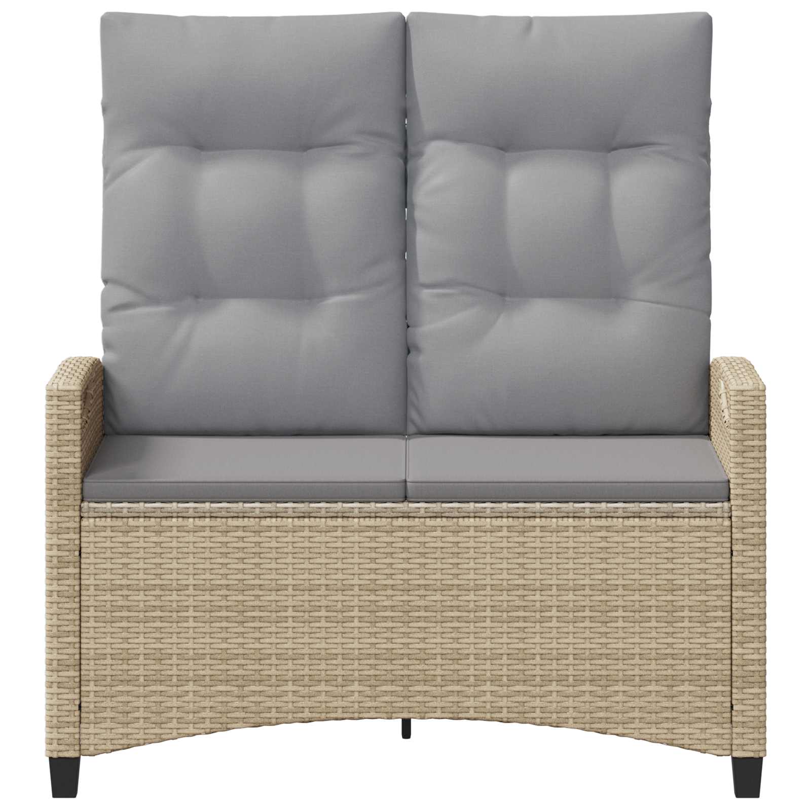 Banco de jardín Beige y Gris Claro 105 x 60 x 112 cm