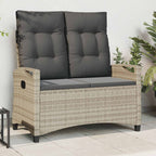 Banco de jardín Beige y Gris Claro 105 x 60 x 112 cm