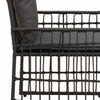 Juego de muebles de exterior 4 pcs Negro y Gris oscuro