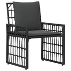 Juego de muebles de exterior 4 pcs Negro y Gris oscuro