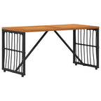 Juego de muebles de exterior 4 pcs Negro y Gris oscuro