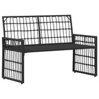 Juego de muebles de exterior 4 pcs Negro y Gris oscuro