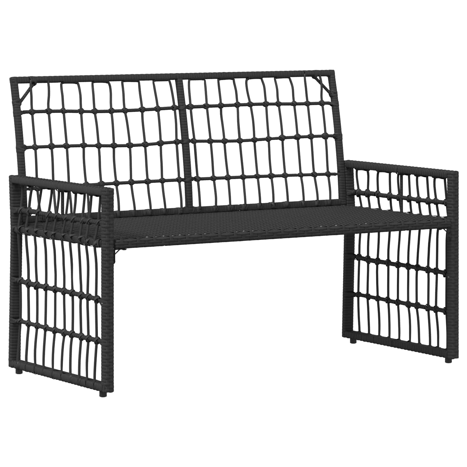 Juego de muebles de exterior 4 pcs Negro y Gris oscuro