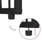 Juego de muebles de exterior 4 pcs Negro y Gris oscuro