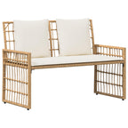 Juego de muebles de exterior 4 pcs Natural y Crema