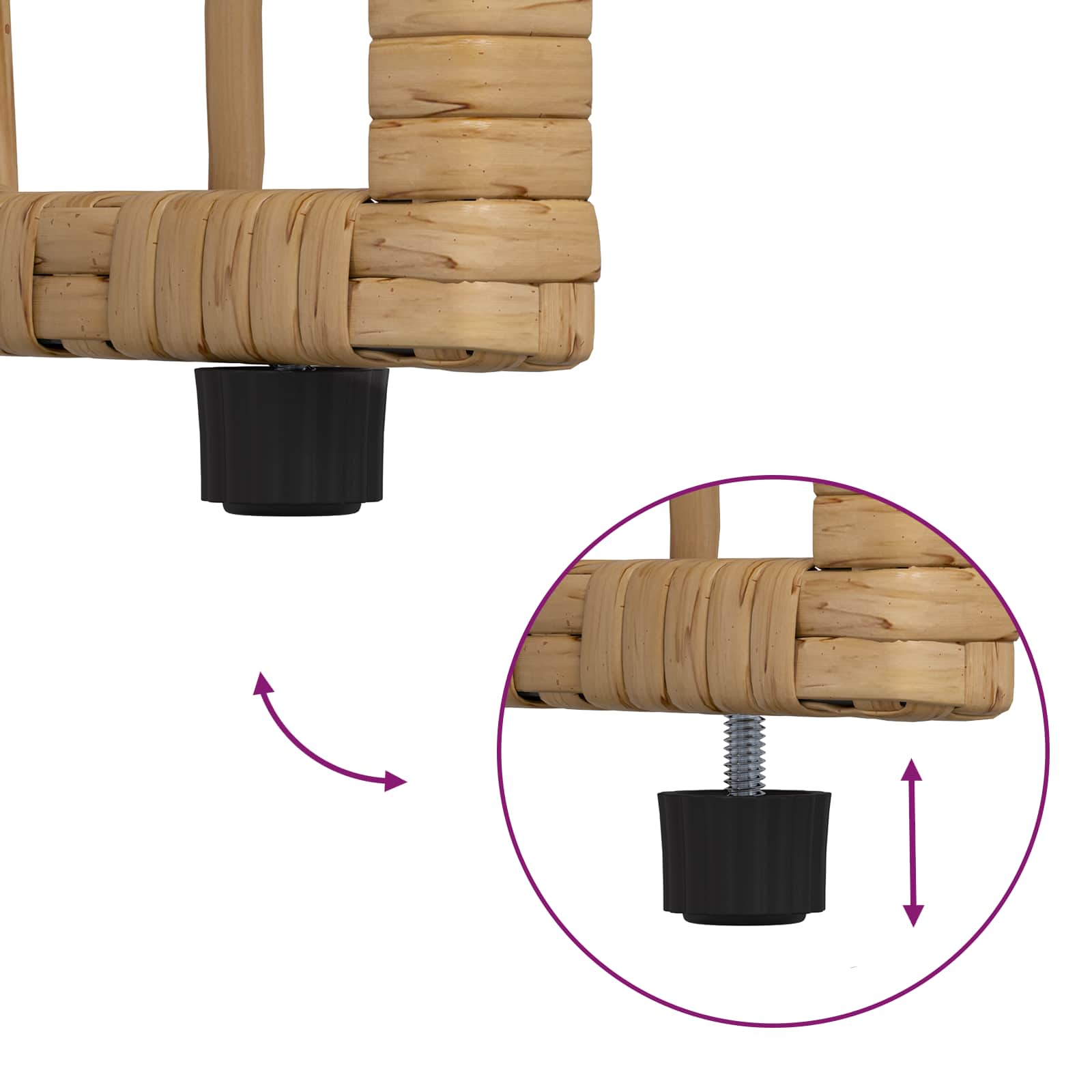Juego de muebles de exterior 4 pcs Natural y Crema