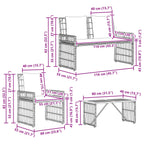 Juego de muebles de exterior 4 pcs Natural y Crema