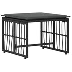 Juego de muebles de exterior 5 pcs Negro y Gris oscuro