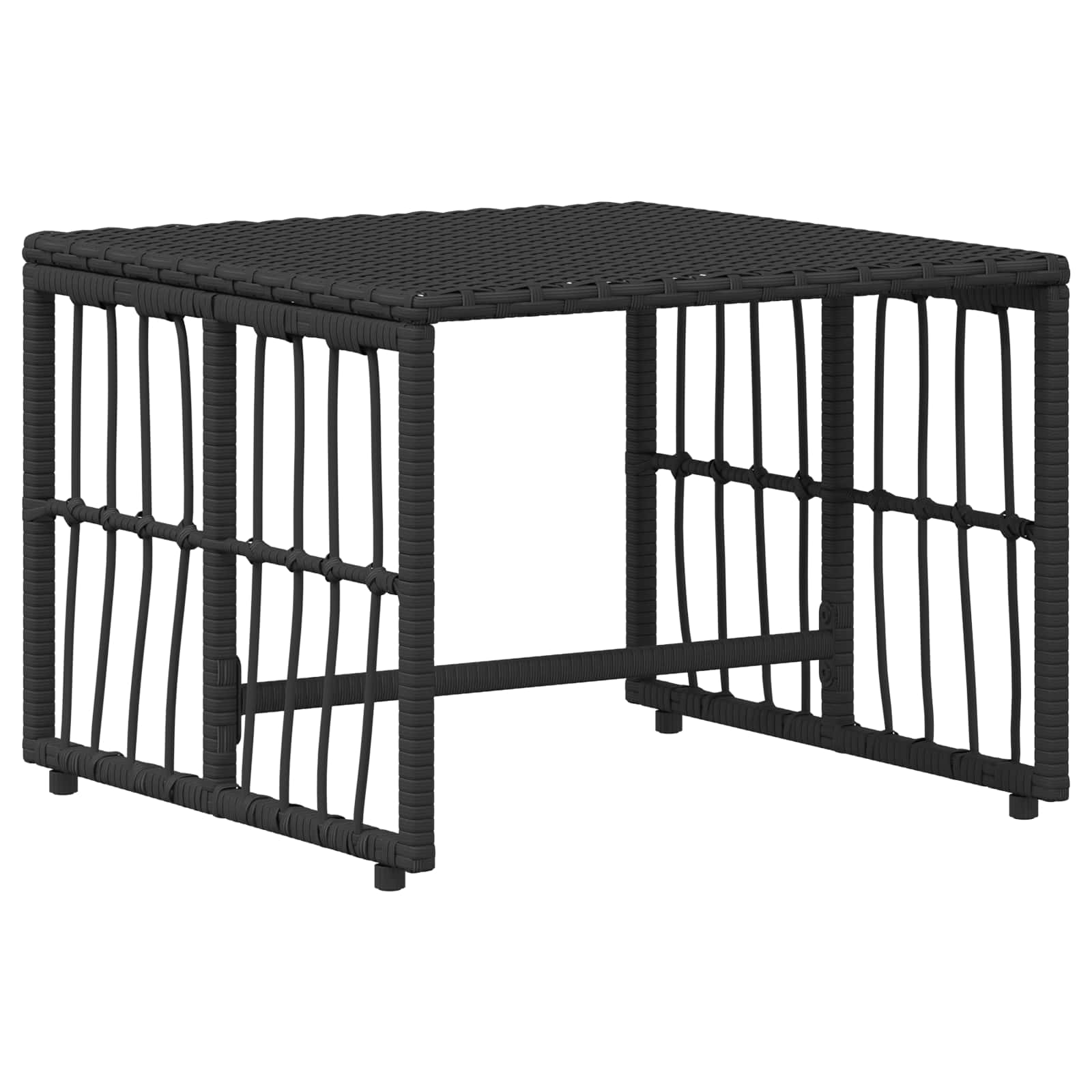 Juego de muebles de exterior 5 pcs Negro y Gris oscuro