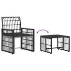 Juego de muebles de exterior 5 pcs Negro y Gris oscuro