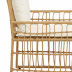 Juego de muebles de exterior 5 pcs Natural y Crema