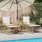 Outdoor Furniture Set 5 pcs Natural and Cream