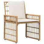 Juego de muebles de exterior 5 pcs Natural y Crema