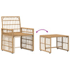 Juego de muebles de exterior 5 pcs Natural y Crema