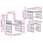 Juego de muebles de exterior 5 pcs Natural y Crema