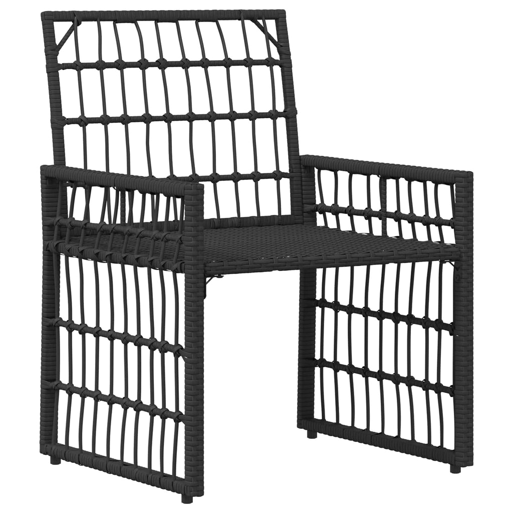 Juego de muebles de exterior 3 pcs Negro y Gris oscuro