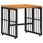 Juego de muebles de exterior 3 pcs Negro y Gris oscuro