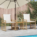Juego de muebles de exterior 3 pcs Natural y Crema