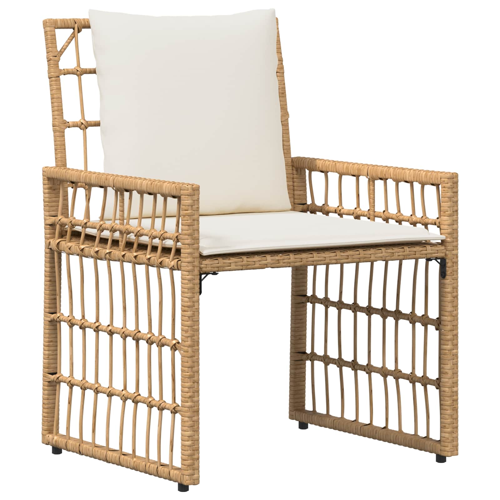 Juego de muebles de exterior 3 pcs Natural y Crema