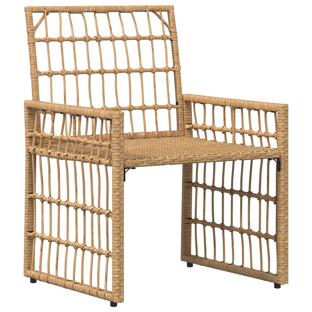 Juego de muebles de exterior 3 pcs Natural y Crema