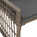 Banco de exterior Liso Gris y Gris Oscuro 116 x 55 x 82 cm