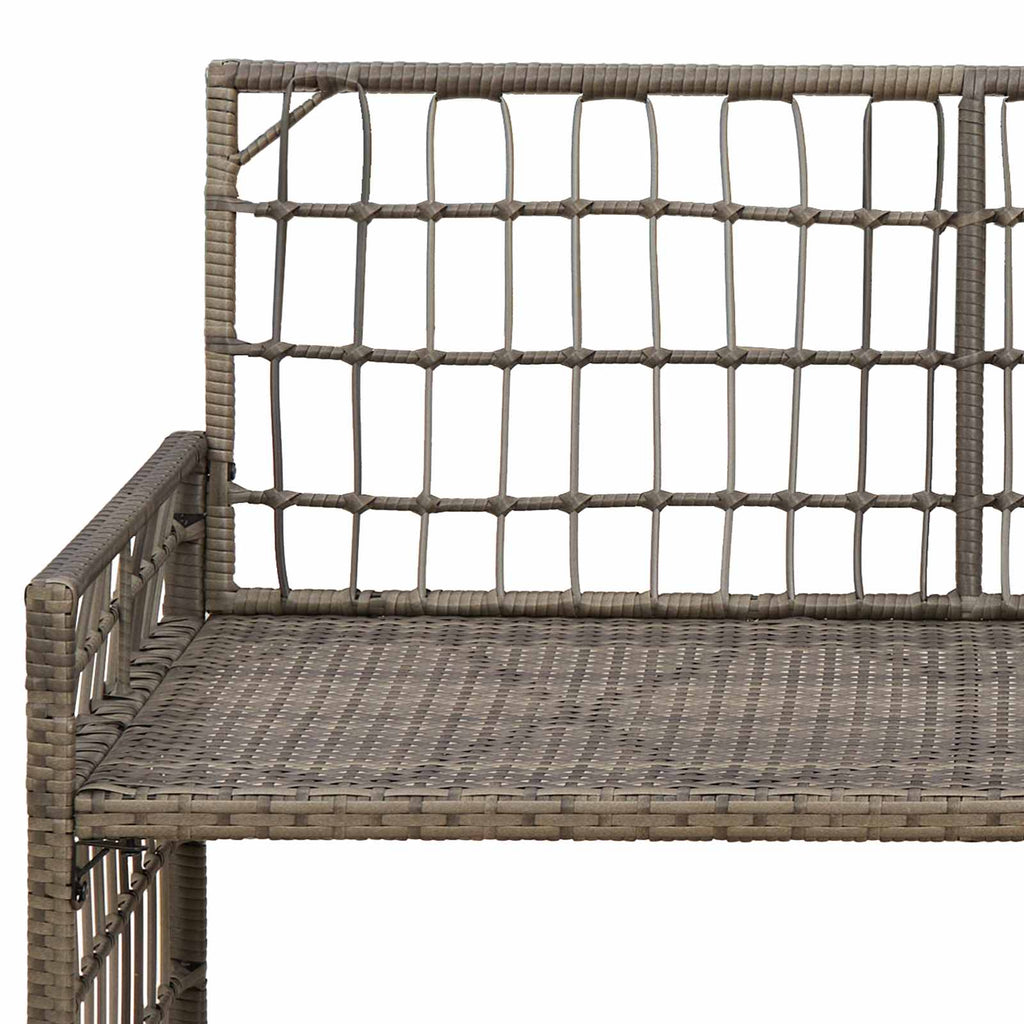Banco de exterior Liso Gris y Gris Oscuro 116 x 55 x 82 cm