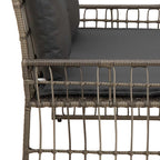 Banco de exterior Liso Gris y Gris Oscuro 116 x 55 x 82 cm