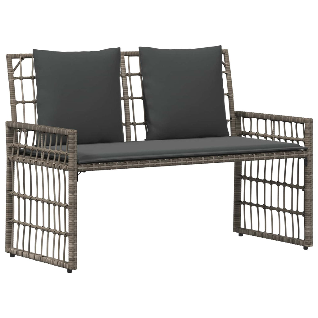 Banco de exterior Liso Gris y Gris Oscuro 116 x 55 x 82 cm