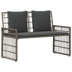 Banco de exterior Liso Gris y Gris Oscuro 116 x 55 x 82 cm