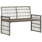 Banco de exterior Liso Gris y Gris Oscuro 116 x 55 x 82 cm