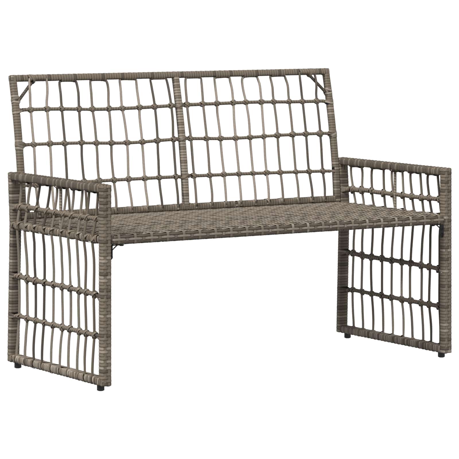 Banco de exterior Liso Gris y Gris Oscuro 116 x 55 x 82 cm